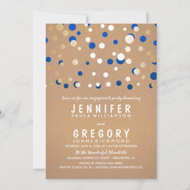Invitación Partido de la Armada y el Confetti del Oro (Anverso)
