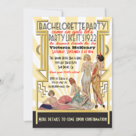 Invitación Partido de la Bachelorette Art Déco de los años 19