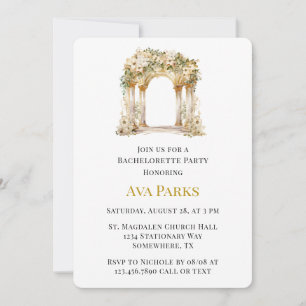 Invitación Partido de la Bachelorette de la Iglesia Blanca y