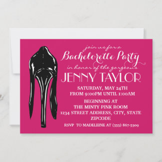 Invitación Partido de la Bachelorette de tacón alto