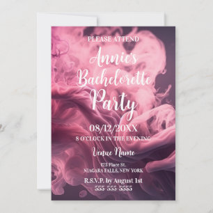 Invitación Partido de la Bachelorette del Humo Rosa