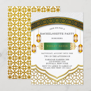 Invitación Partido de la Bachelorette islámica moderna de bla