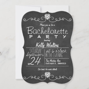 Invitación Partido de la Bachelorette Rusa de Cartón Blanco y