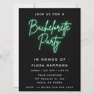 Invitación Partido de la Bachelorette Verde