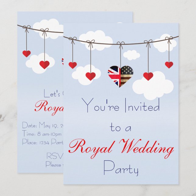 Invitación Partido de la Boda Real (Anverso / Reverso)