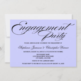 Invitación Partido de la Compromiso Lilac de la Elegancia de