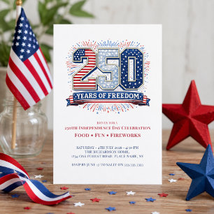 Invitación Partido de la Libertad de 250 Años de Estados Unid