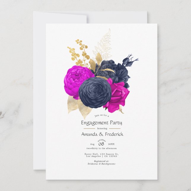 Invitación Partido de la Marina Magenta y el Compromiso con l (Anverso)