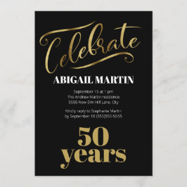Invitación Partido de los 50 Años de Black Gold White