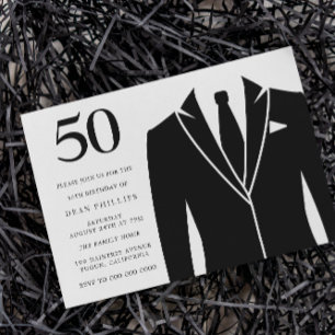 Invitación Partido de los 50 Años de Black Suit & Tie