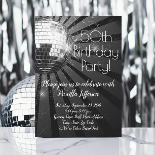 Invitación Partido de los 50 Años de Silver Disco Ball