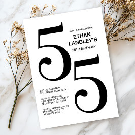 Invitación Partido de los 55 Años de Blanco y Negro Moderno