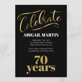 Invitación Partido de los 70 Años de Black Gold White