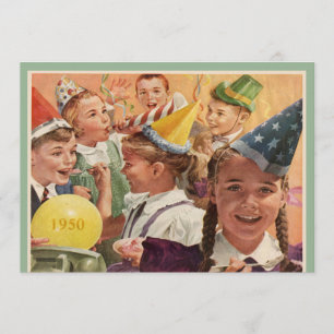 Invitación Partido de los Años 65 de la Retro 1950 Recuerdos 