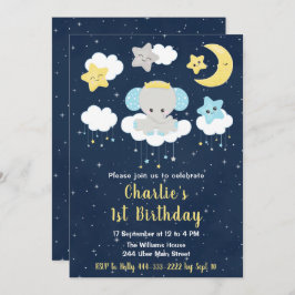 Invitación Partido de los Años Azules del Elefante Amarillo y