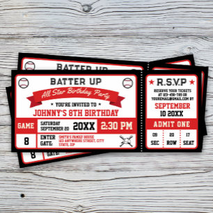 Invitación Partido de los Años de Jubilación de Béisbol Red B