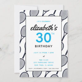 Invitación Partido de los Nacimientos de Tenis Personalizado 