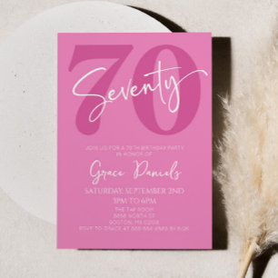 Invitación Partido de los Setenta y Setenta Años Rosados