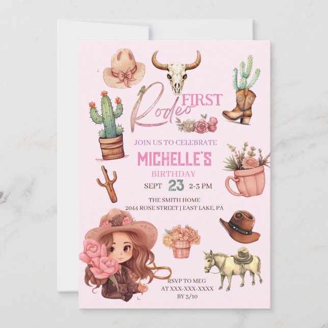 Invitación Partido de Nacimiento Occidental de la Primera Jov (Anverso)