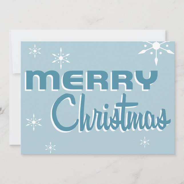 Invitación Partido de Navidades Retro a Mediados del Siglo In (Anverso)