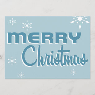 Invitación Partido de Navidades Retro a Mediados del Siglo In