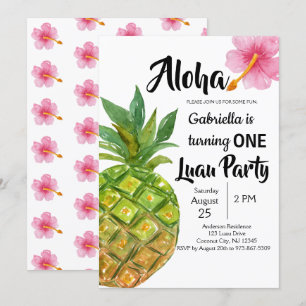 Invitación Partido de primer cumpleaños de la Manzana Tropica
