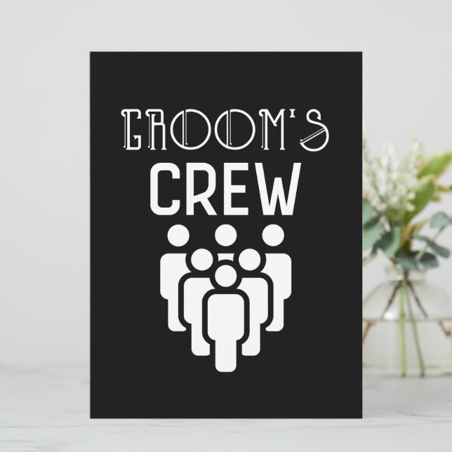 Invitación Partido de solteros Groomsmen de Groom (Anverso de pie)