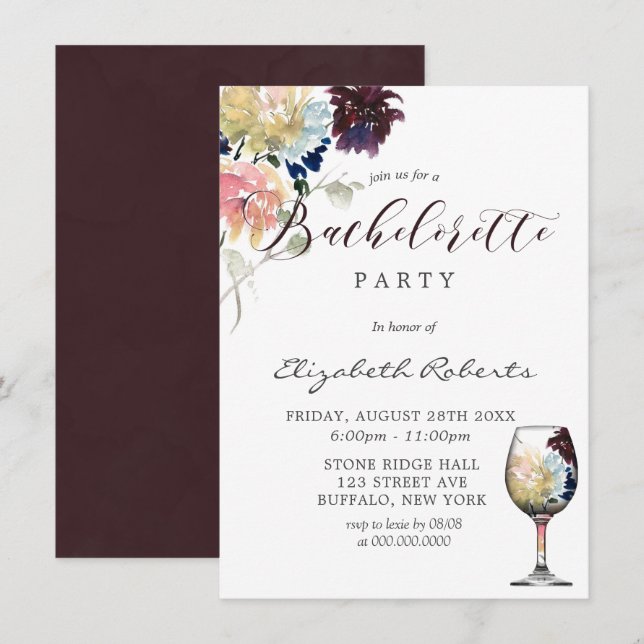 Invitación Partido de solteros rosados de la Marina de Borgoñ (Anverso / Reverso)