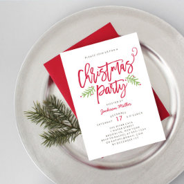 Invitación Partido de vacaciones de los Navidades de escritur