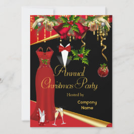 Invitación Partido de vacaciones de Navidades formales corpor