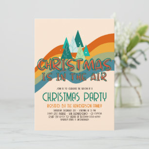 Invitación Partido de vacaciones de Navidades Retro Groovy