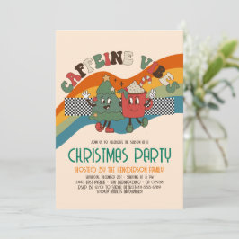 Invitación Partido de vacaciones de Navidades Retro Groovy
