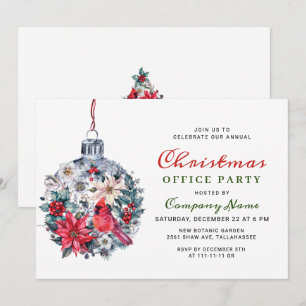 Invitación Partido de vacaciones del cardenal rojo Holly Berr