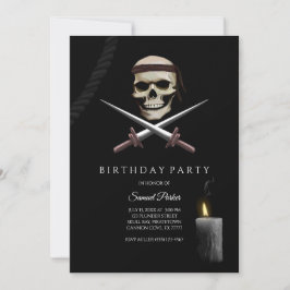 Invitación Partido del bachiller pirata - temática pirata
