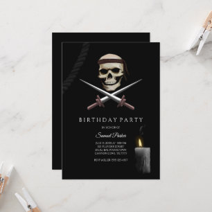 Invitación Partido del bachiller pirata - temática pirata