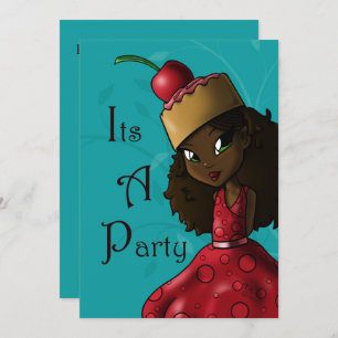Invitación Partido del Cumpleaños de los Chicas Africanos Ame
