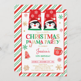 Invitación Partido del Cumpleaños De Los Navidades Rojos Y Or