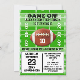 Invitación Partido del cumpleaños del fútbol masculino