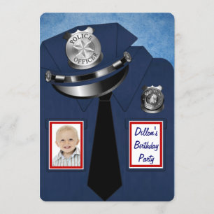 Invitación Partido del Cumpleaños del Policía