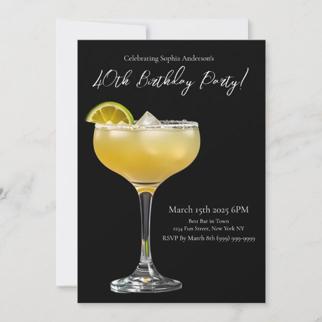 Invitación Partido del Cumpleaños-Margarita (Anverso)