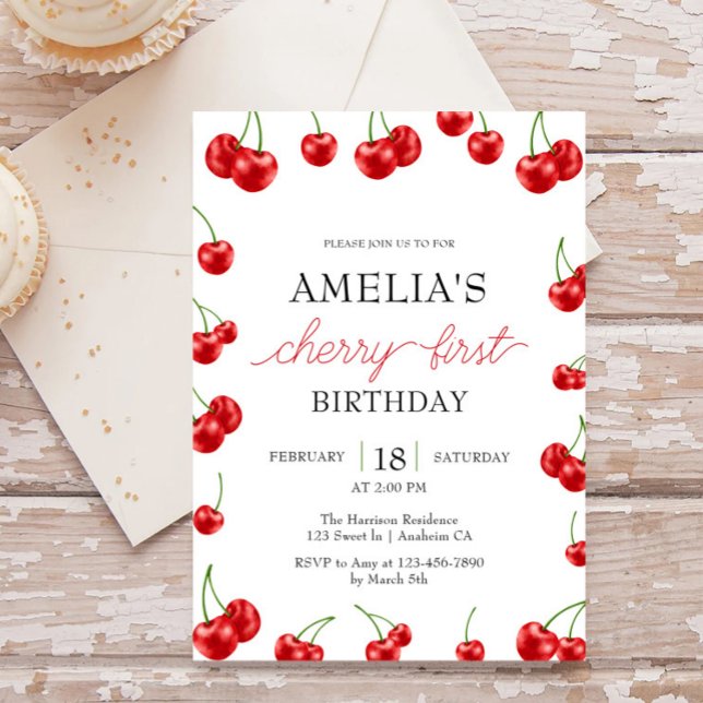Invitación Partido del primer cumpleaños de Berry, Chica de c (Subido por el creador)