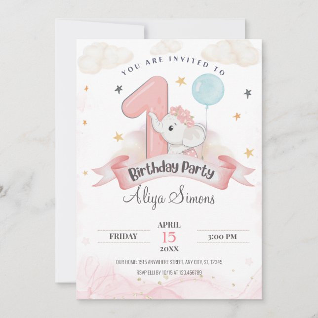 Invitación Partido del Primer Cumpleaños del Pequeño Milagro (Anverso)