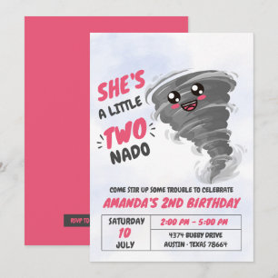 Invitación Partido del Segundo Cumpleaños de Two-Nado Tornado