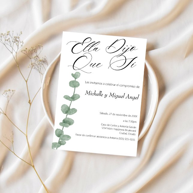 Invitación Partido español de compromiso Minimalista de Bodas (Subido por el creador)