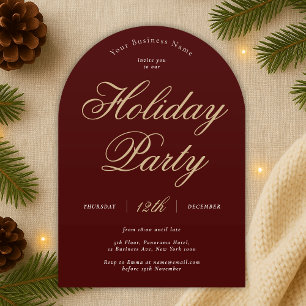 Invitación Partido Festividad Corporativa Arco Comercial Rojo