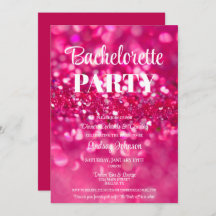 Partido Glam Bachelorette, Purpurina Rosado Calien