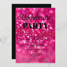 Partido Glam Bachelorette, Purpurina Rosado Calien