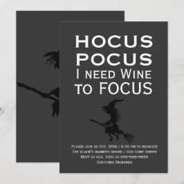 Invitación Partido Halloween de Brujas de HOCUS POCUS