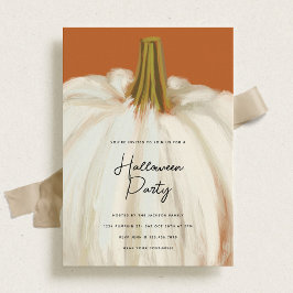Invitación Partido Halloween de Calabaza Blanca