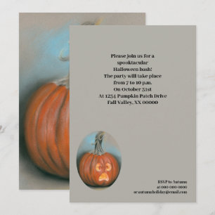 Invitación Partido Halloween de calabaza de calabaza de Jack